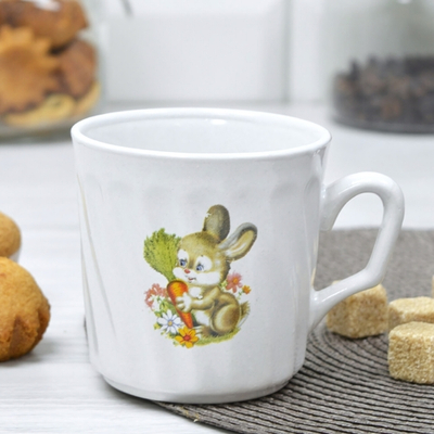 Кружка 250мл Кролик с морковкой