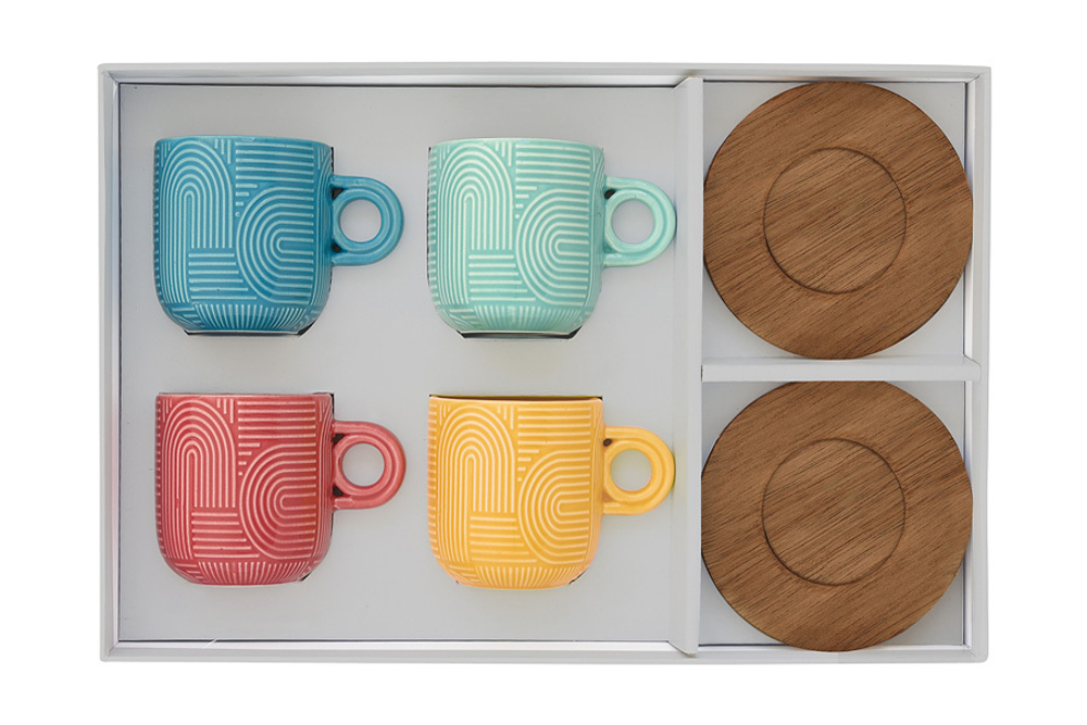 Набор чашек 4шт 110мл Easy Life Радуга el-r1782/tlo5