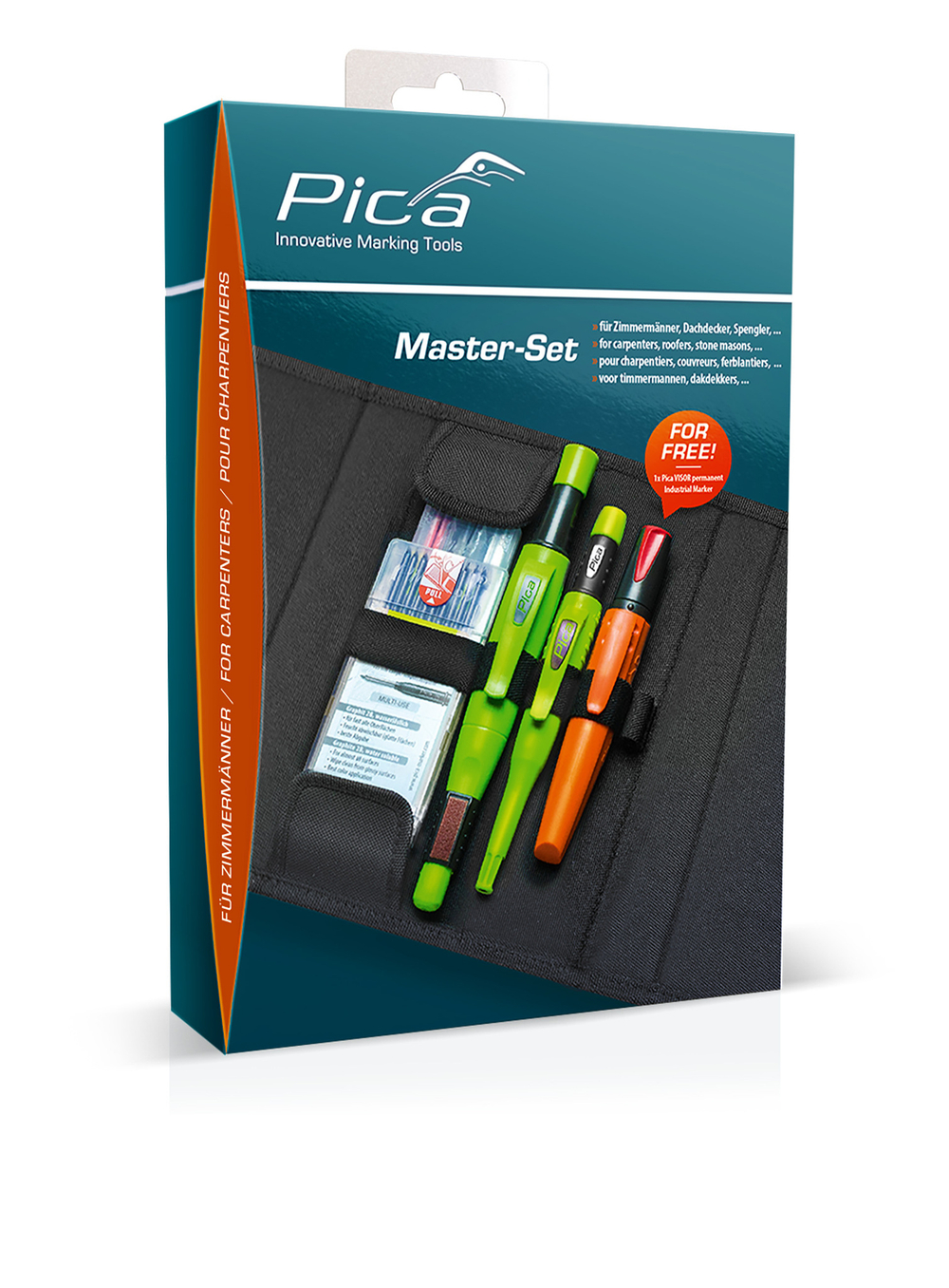 PICA-MARKER 55030 Набор карандашей и маркеров в чехле "Carpenter master-set"