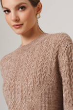 23094 Джемпер женский (бежево-серый)