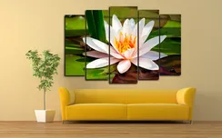 Модульная картина "Лилия в воде "