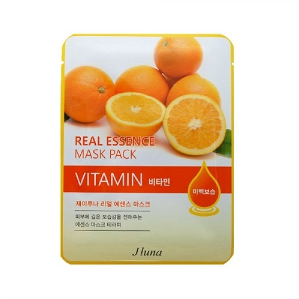 Маска тканевая с витаминами Juno Real Essence Mask Pack Vitamin