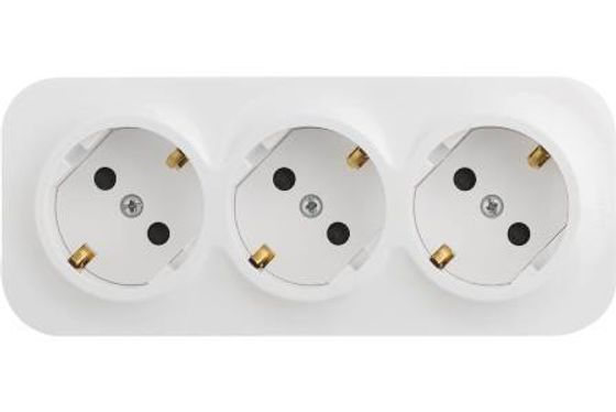 Розетка 3 с/з дерево Legrand Quteo