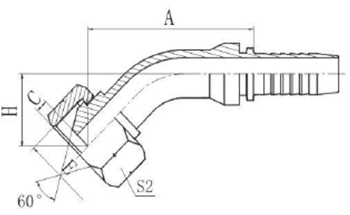 Фитинг DN 25 BSP (Г) 1.1/4 (45) (накидная гайка)