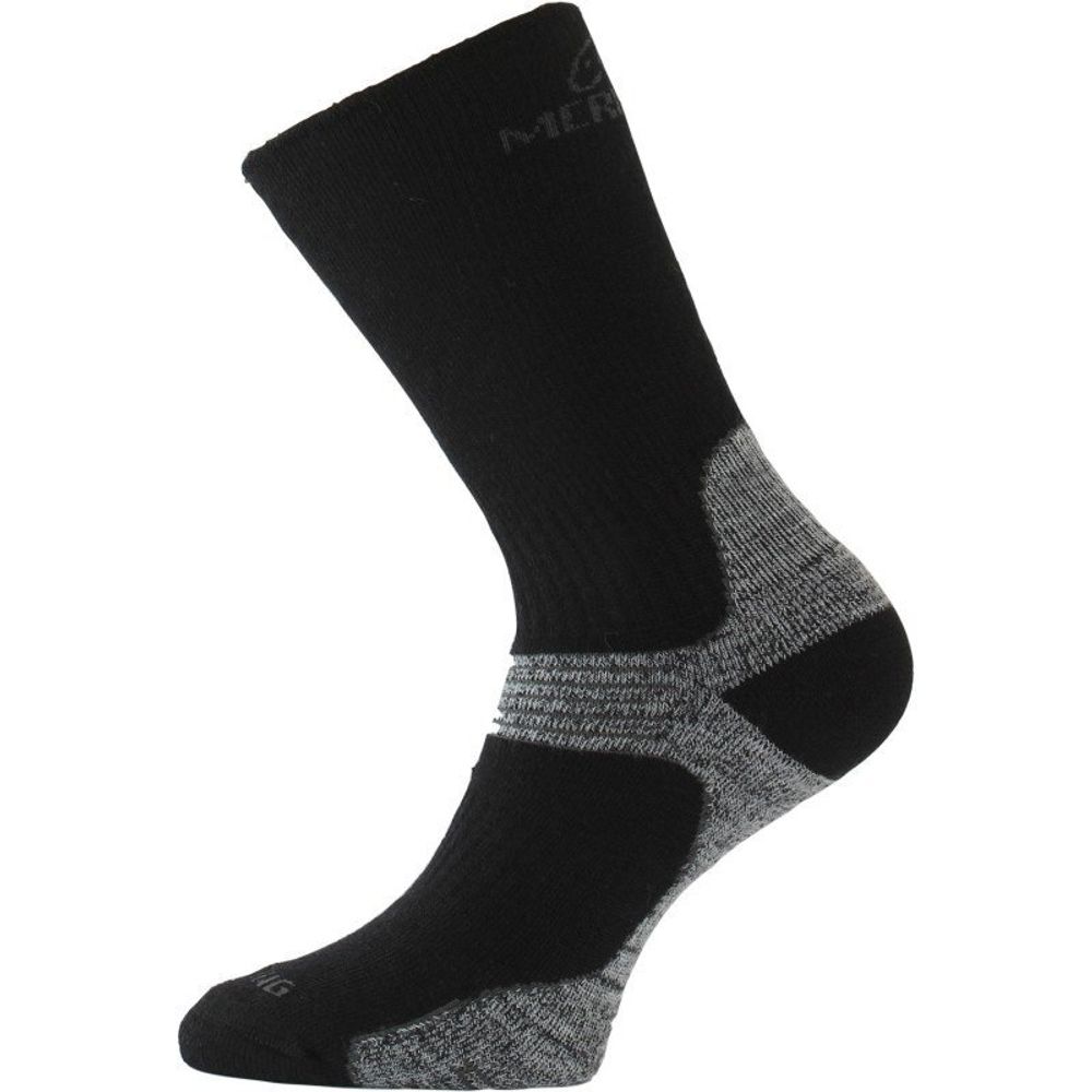 Носки Lasting WSB 908, wool+polypropylene, черный/серый, размер XL, WSB908XL