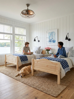 Кровать 90х200 Рита из массива сосны, с основанием кровати, прозрачный лак