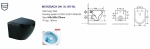 Унитаз подвесной WeltWasser AMBERG 350 ST+MERZBACH 041 XL MT-BL+AMBERG RD-CR черный матовый, безободковый, с крышкой микролифт, слив-торнадо, с инсталляцией и кнопкой хром глянцевый