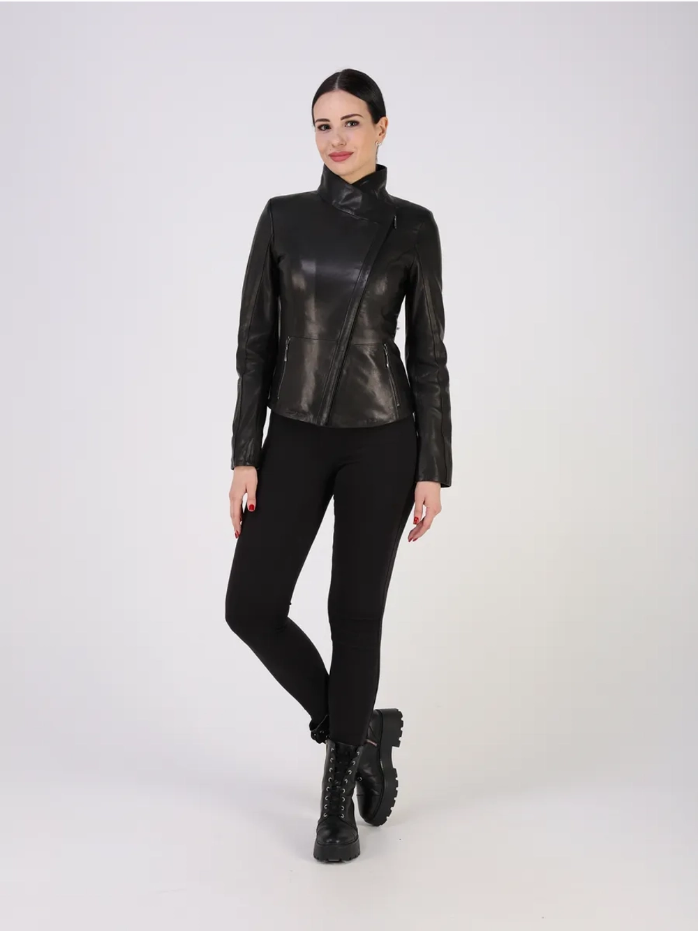 Кожаная куртка демисезонная косуха натуральная