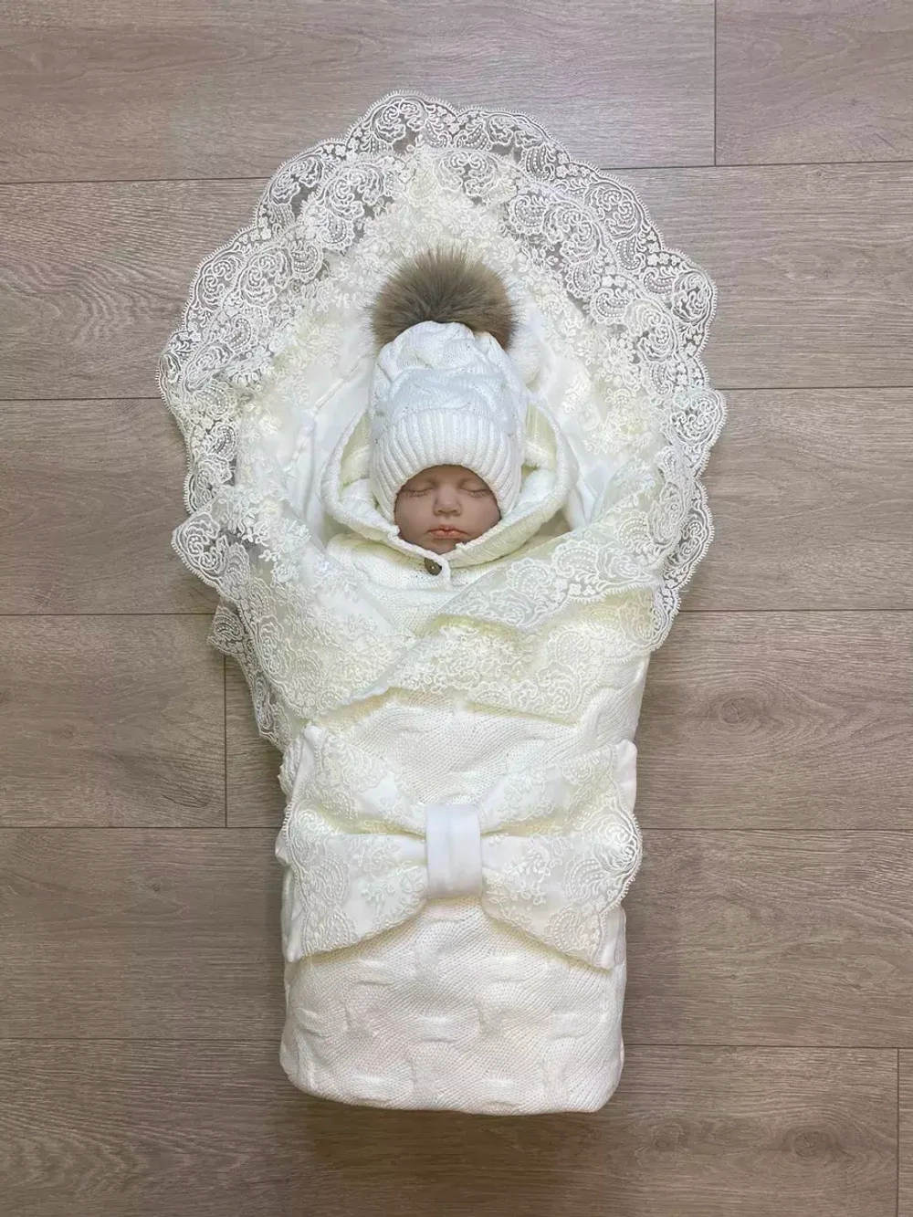 Конверт на выписку для новорожденных зимний