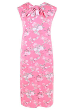 Очаровательное короткое домашнее платье с бантиком (Размер: XS) (Цвет: розовый)