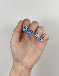 Crazy Manic Плёнки для ногтей для маникюра leopard blue