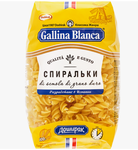МАКАРОНЫ GALLINA BLANCA СПИРАЛЬКИ 400ГР