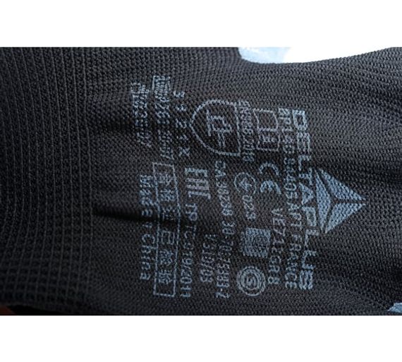 Перчатки полиэстеровые с нитриловым покрытием VE712 Delta Plus VE712GR08