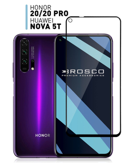 Защитное стекло ROSCO для Honor 20 Pro;Honor 20;Huawei nova 5T оптом (арт. HW-H20/20P-FSP-GLASS-BLACK)