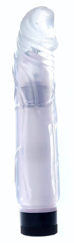 Прозрачный вибратор Juicy Jelly - 22 см. (Цвет: прозрачный)