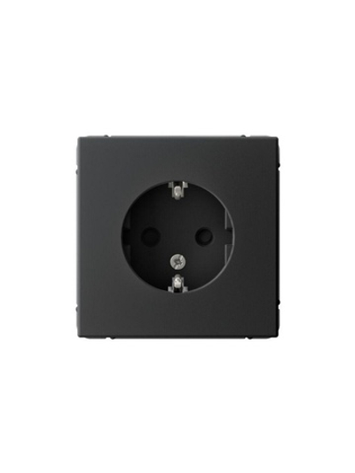 Розетка ArtGallery 16А с заземл. защ. шторки механизм карбон SE GAL001045