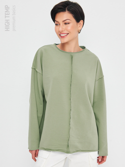 Свободный легкий свитшот со швами наружу