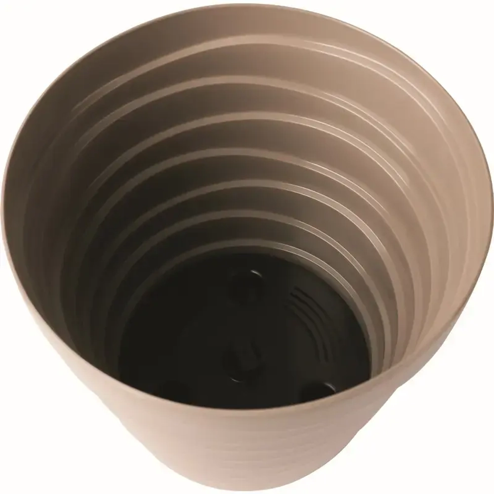 Кашпо для цветов пластиковое 1,4л d-14,5см «Бархан» Мокачино