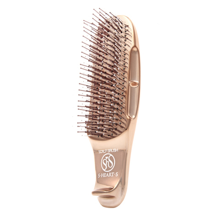 S-HEART-S Расческа Scalp Brush Gold с короткой ручкой