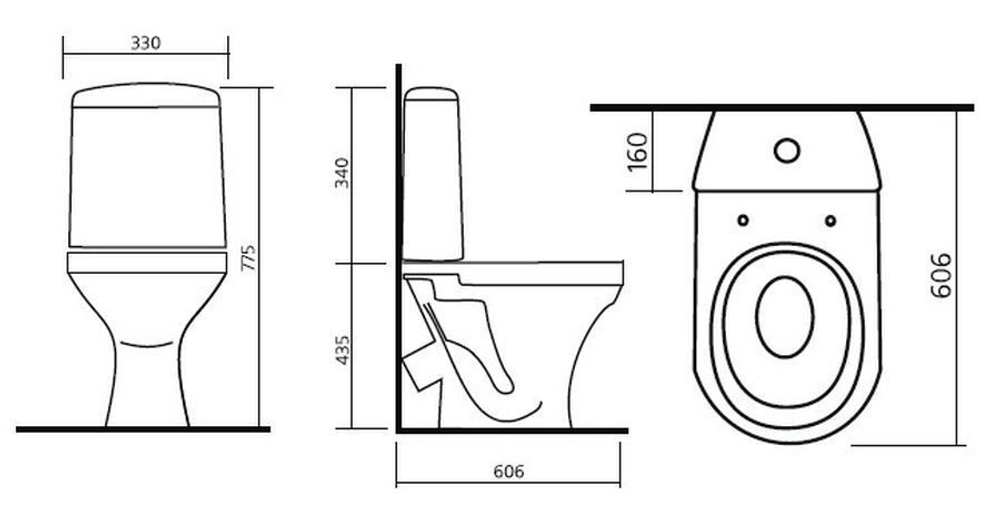 УНИТАЗ-КОМПАКТ SANITA АТТИКА ЭКОНОМ