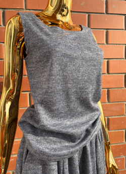 Топ /меланж серый