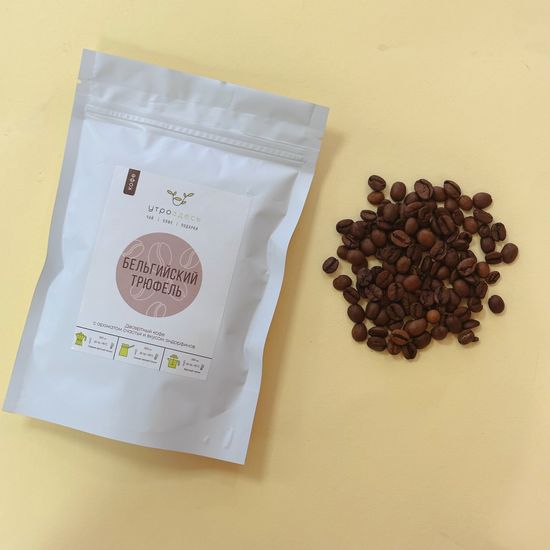 Кофе в зернах десертный Бельгийский трюфель, 100г