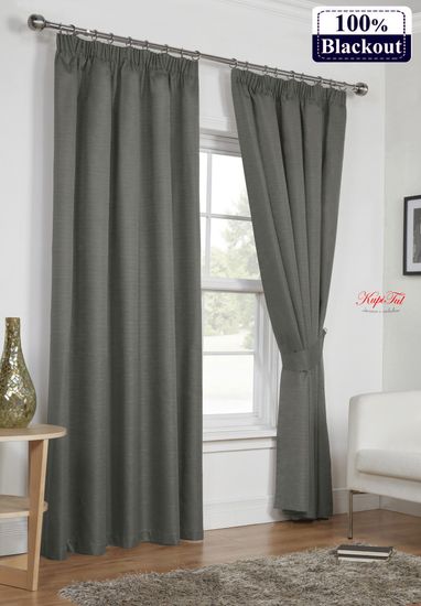 Nemon Blackout (серый) Шторы полный блэкаут 100% под лён