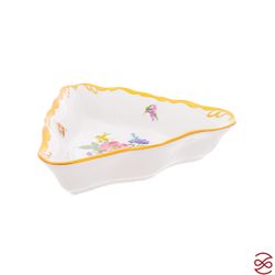 Салатник треугольный Queen's Crown Мейсенский букет 22см