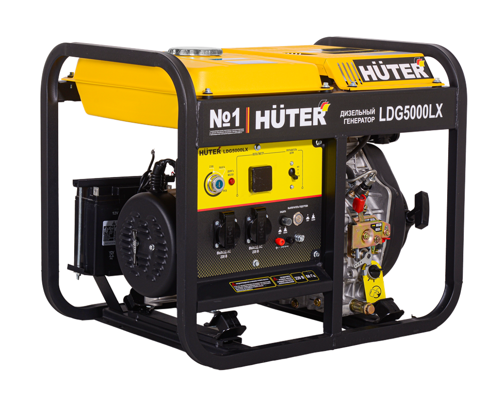 Электрогенератор дизельный LDG 5000LX Huter