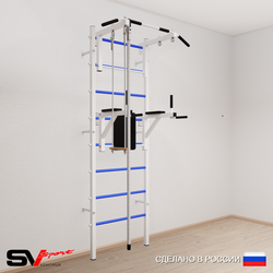 Шведская стенка Sv Sport усиленная 676 (Турник стандарт/Брусья/Канат/Трапеция)
