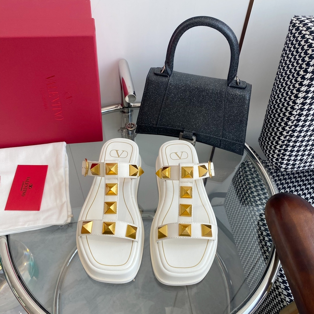 Valentino Roman Stud Slide Sandal