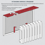 Крышка для экрана радиатора, 900 мм, универс, дуб сонома, v545776