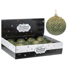 GAEM Набор из 12шт Украшение новогоднее "Шар", D 8 см, L35 W27 H8,5 см