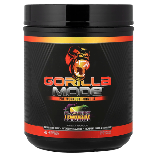 Gorilla Mind, Mode®, предтренировочная добавка, со вкусом ежевики и лимонада, 812 г (1,79 фунта)