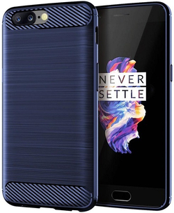 Чехол для OnePlus 5 цвет Blue (синий), серия Carbon от Caseport