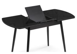 Стеклянный стол Калверт 94(126)х64х75 черный