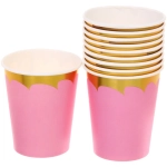 Стакан бумажный 0,2л в наборе 10 шт «Праздничный день», розовый