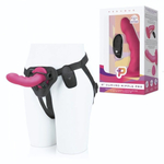 Розовый ребристый вибрострапон Pegasus - 14 см. (Цвет: розовый)