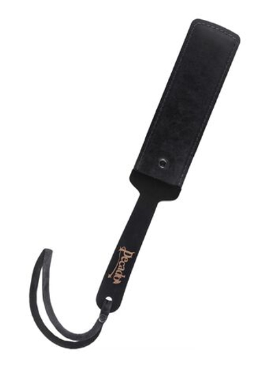 Черный кожаный пэддл - 37 см. (Цвет: черный)