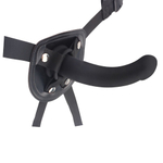 Черный страпон Bend Over For Beginner - 15 см. (Цвет: черный)