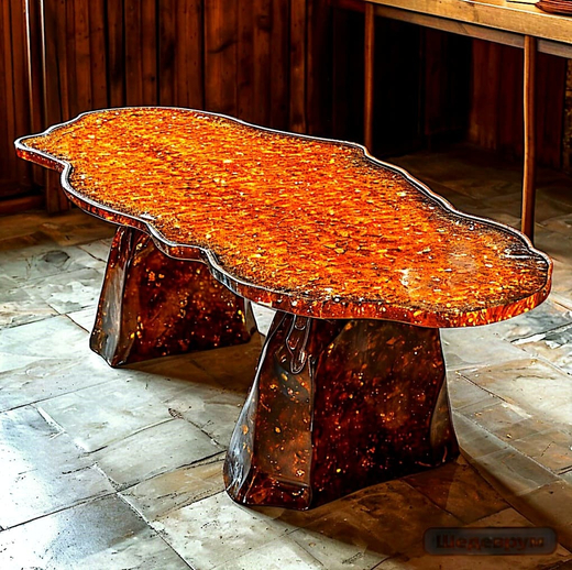 Столы и столешницы из янтаря