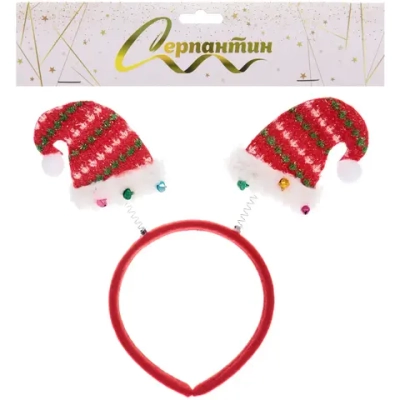 Ободок карнавльный «Весёлые колпачки» 20*20 см