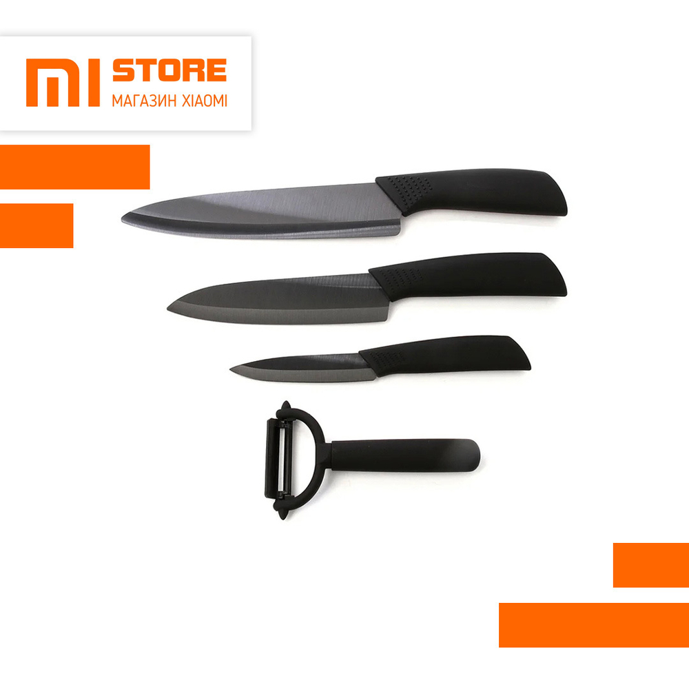 Набор керамических ножей Xiaomi HuoHuo Nano Ceramic Knife HU0010 Black
