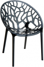 Кресло прозрачное, Siesta Contract Crystal, черный