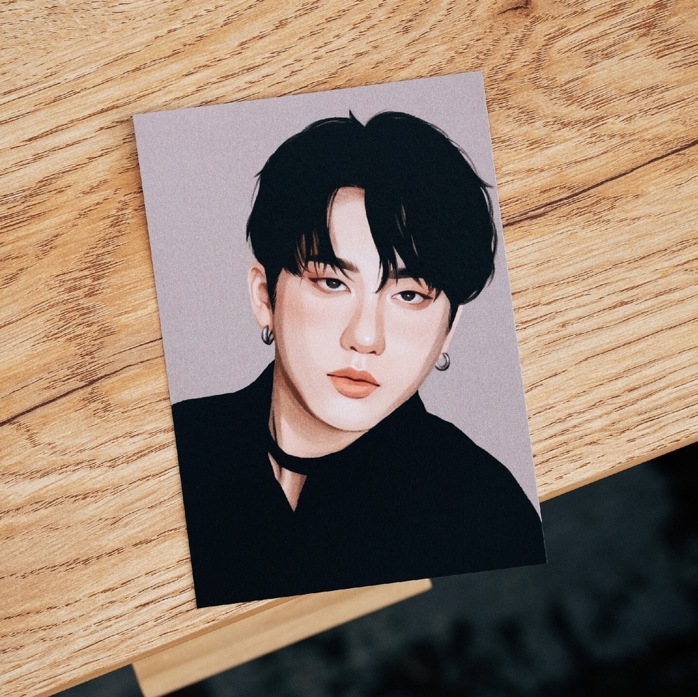 Открытка / Горящее сердце / STRAY KIDS / Changbin