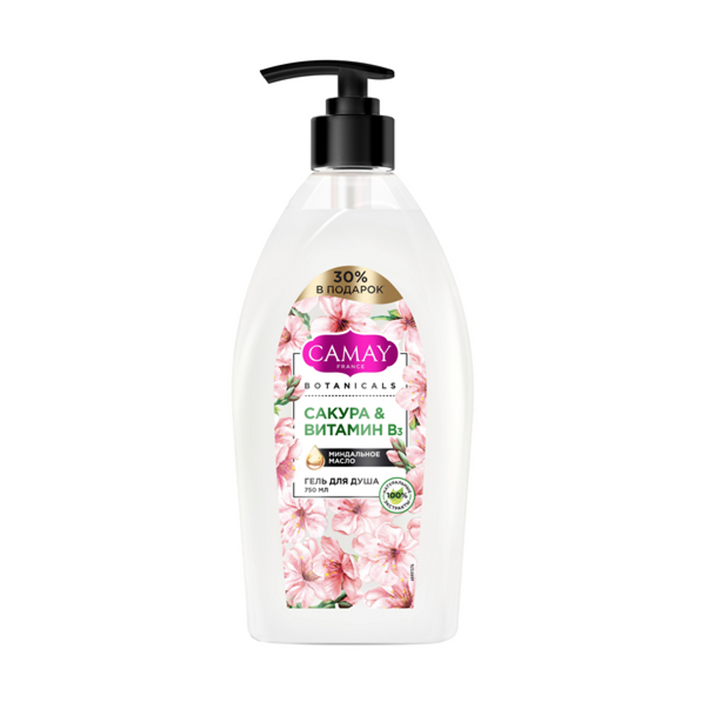 Camay Botanicals Гель для душа Японская сакура 750 мл
