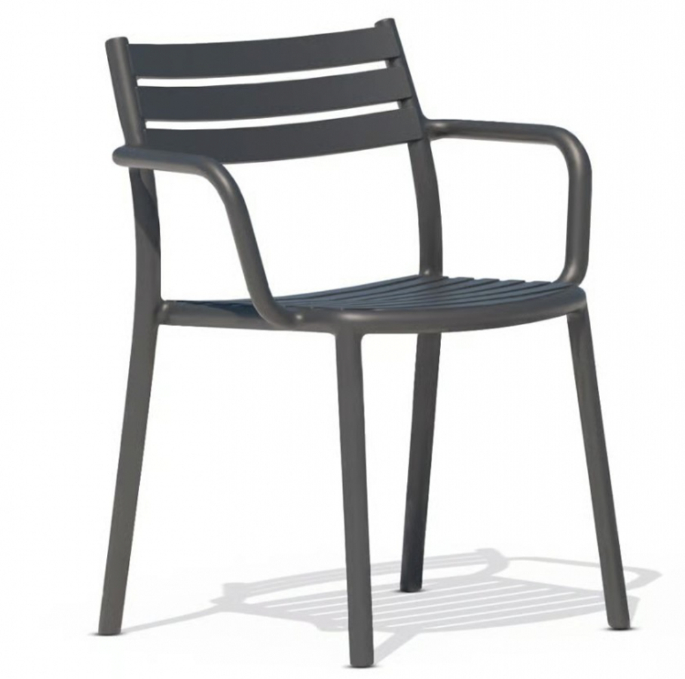 Кресло пластиковое Papatya Hisar-K, антрацит