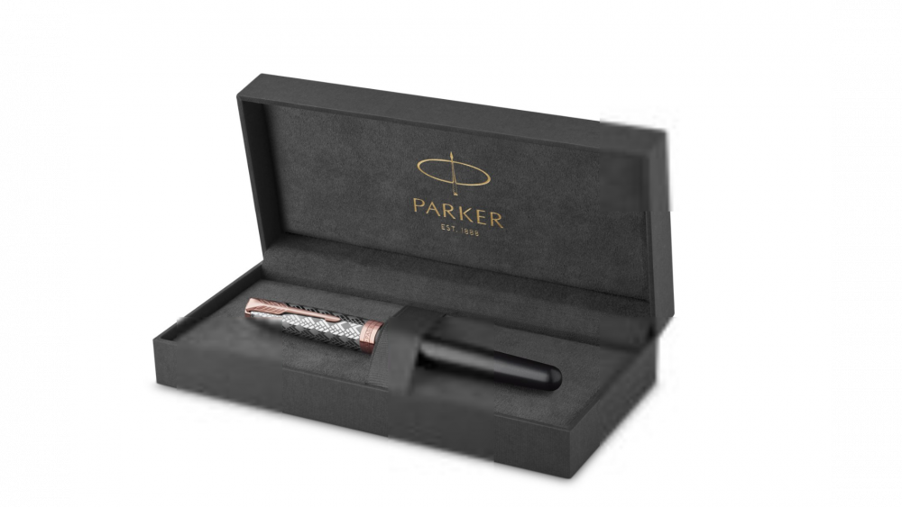 Ручка-роллер Parker Sonnet Premium Refresh GREY GT, стержень: F, цвет чернил: black, в подарочной упаковке