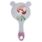 Расческа массажная детская «ДЕВОЧКИ», блестки, микс 4 дизайна, 17,5*5,2см (пакет с подвесом)