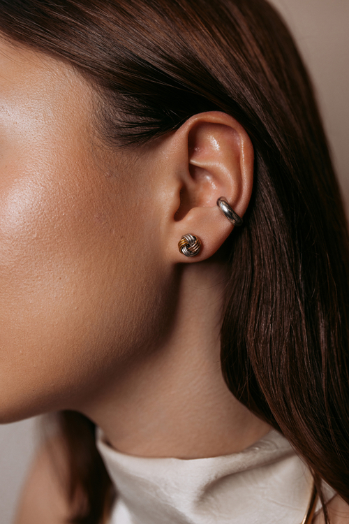 Серьги "Узелки" триколор